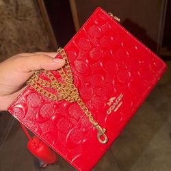 Red Coach Crossbody Purse