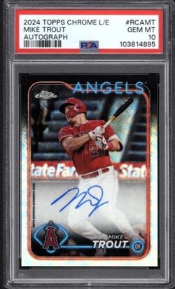 Mike trout autograph psa 10 350 shipped