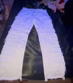 Stacked White Jeans 