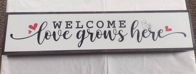 Pooh And Piglet Welcome Sign 17 3/4" x 4"