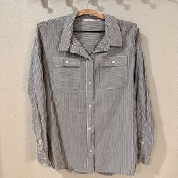 Athleta stripe button up