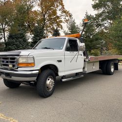 Ford F450 Super Duty Car Carrier Wrecker Roll Back Tow Truck 7.3 Obs 