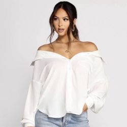 Classic Cutie Oversized Button Up Tunic 