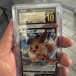 🔥 CGC PRISTINE 10 Eevee V – Japanese CoroCoro Promo 🔥 