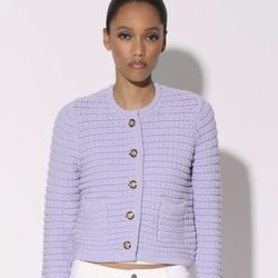 Brand New Woman’s Walter Baker brand Purple Lavender colored Janis Cardigan Sweater Up For Sale 