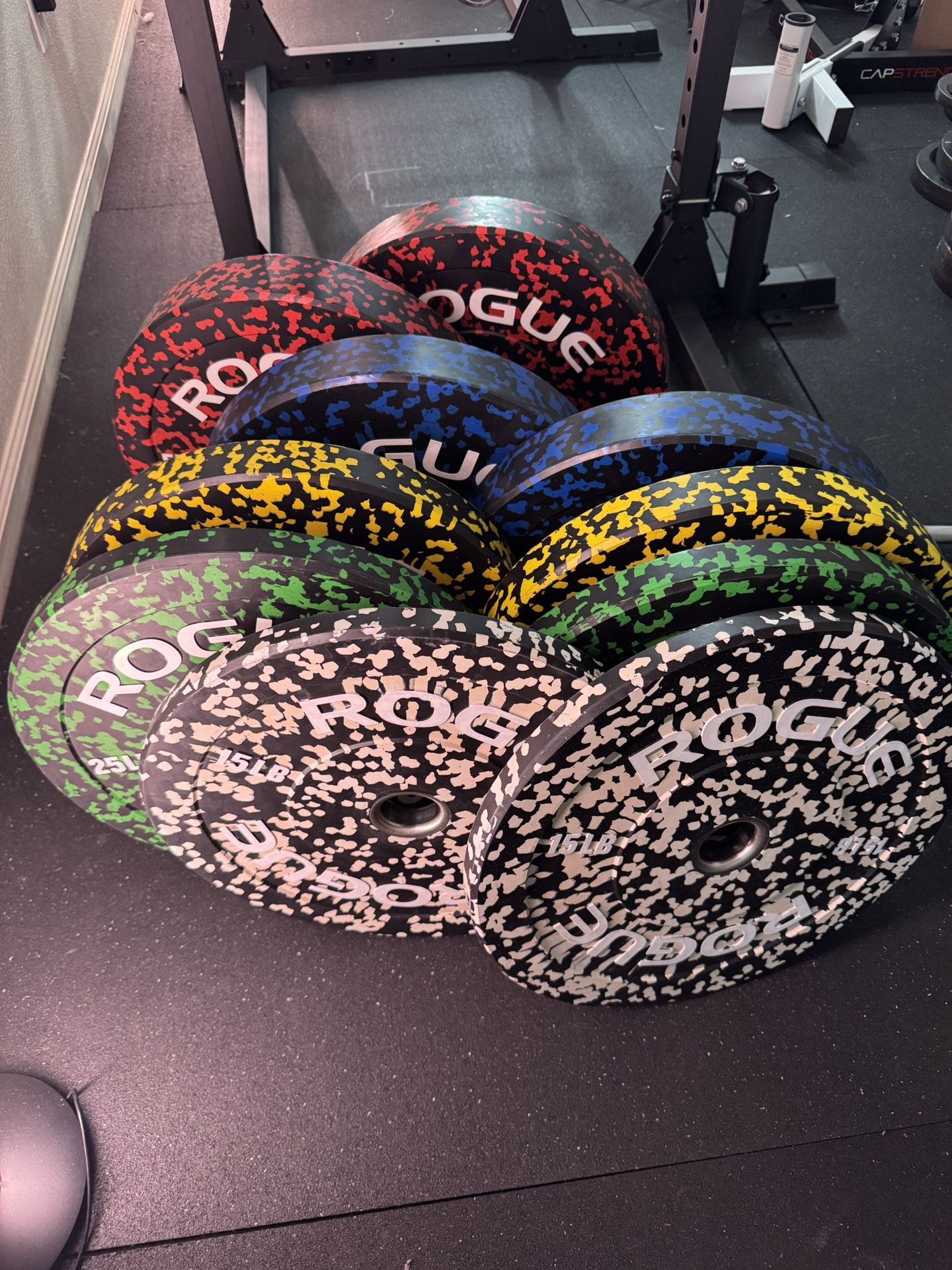 Rogue Fleck Bumper Plates β 350 LB Set (Full Package)