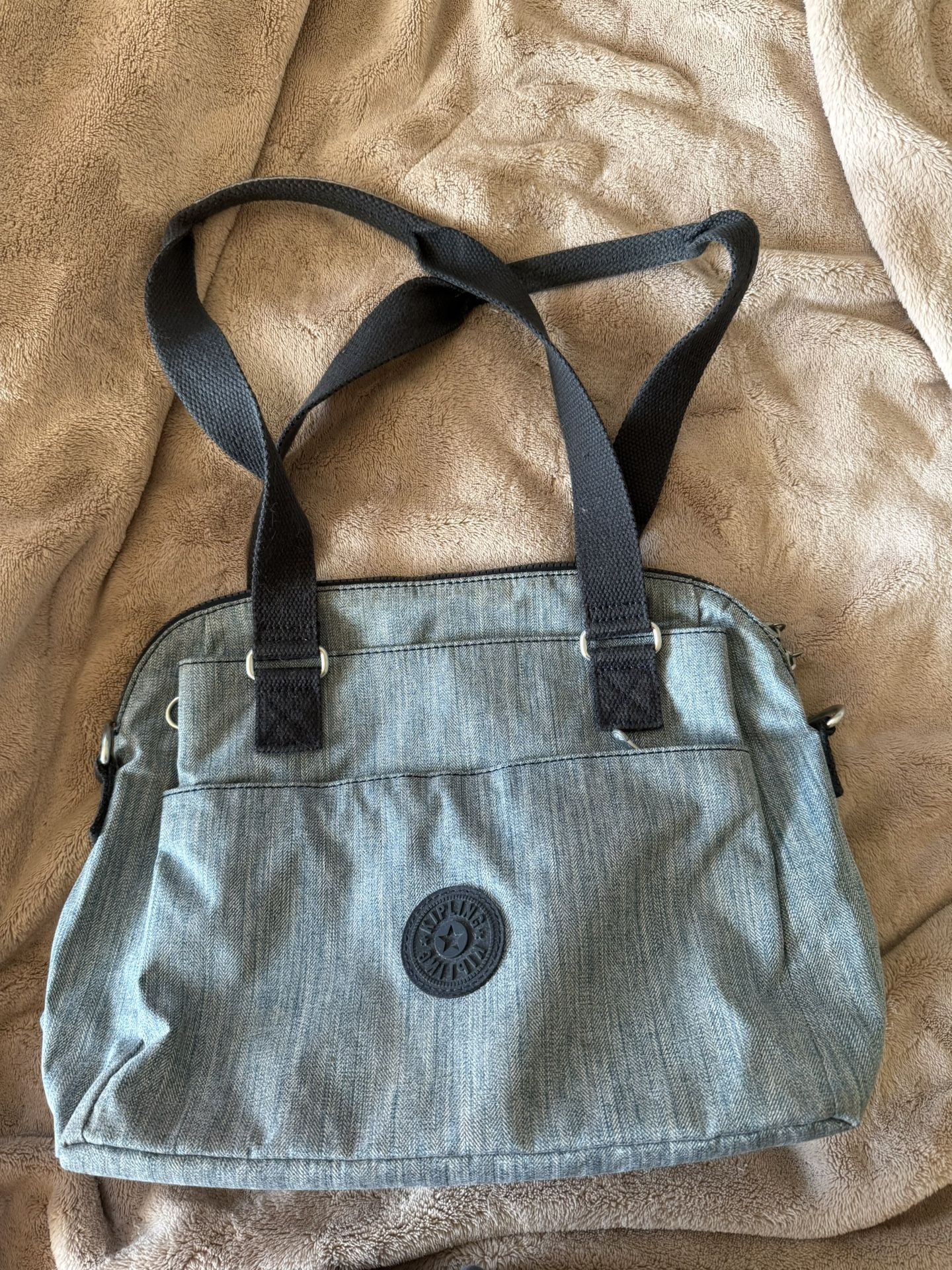 Kipling Denim Print Shoulder Bag