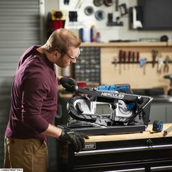 universal portable band saw stand manufactured under the brand Hercules,