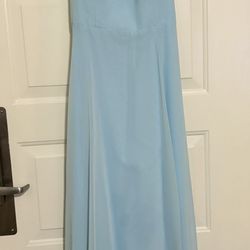 Azazie Sky Blue Chiffon Dress  Size 6-8