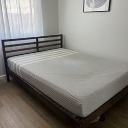 Queen IKEA Bed Frame With Leesa 