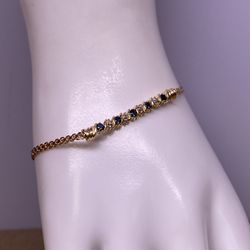 14K Sapphire Día Bismark Bracelets 