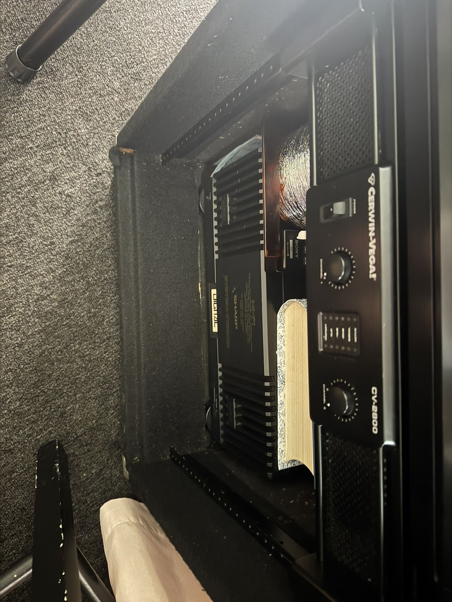 Cerwin Vega Power 2800 Amplified For DJ System   $175.00  Carvin 12” Speaker With Stand $125.00