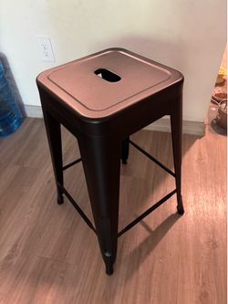 Bar stool black metal 4 PEICE