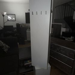 360° Rotating Storage Cabinet with Full-Length Mirror 