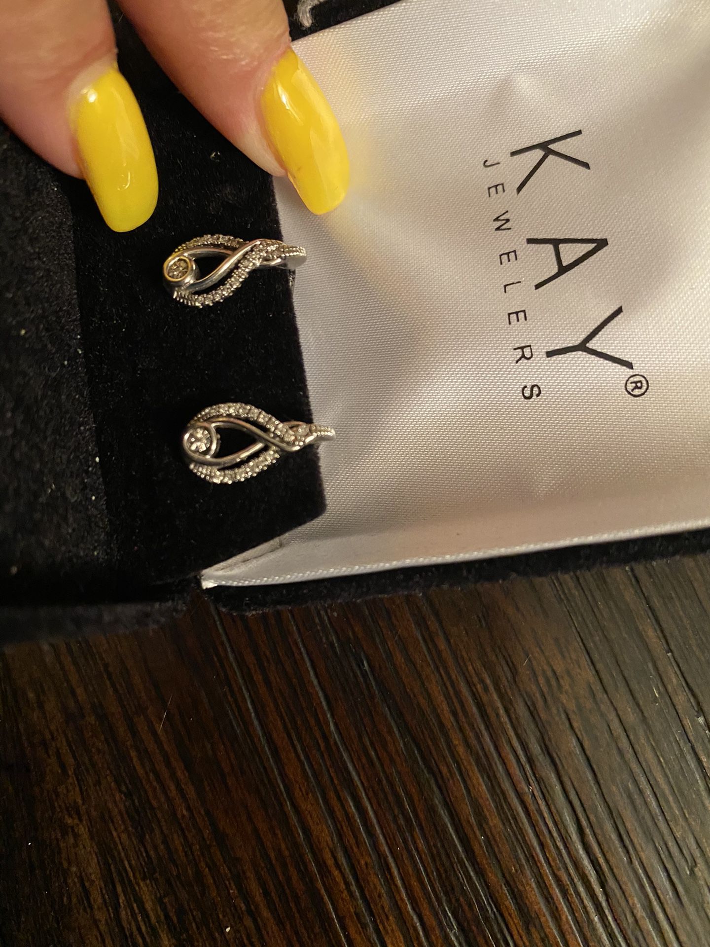 Diamond earrings from Kay