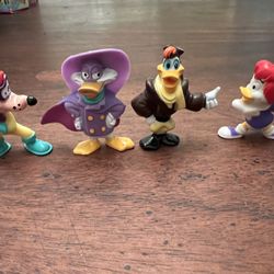 Vintage Complete Set of 4 Kelloggs Darkwing Duck Disney 2” PVC Figures 1992