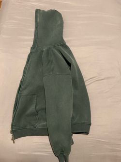 Inflation washed green double zip