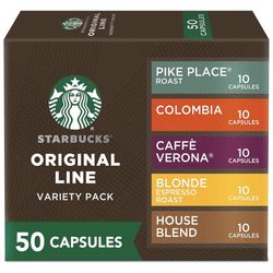 50 Starbucks Variety Nespresso Starbucks Espresso Capsules 