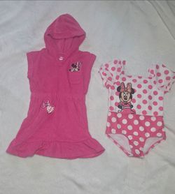 Adorable Disney Mini Mouse 2-piece swimsuit perfect for the beach!