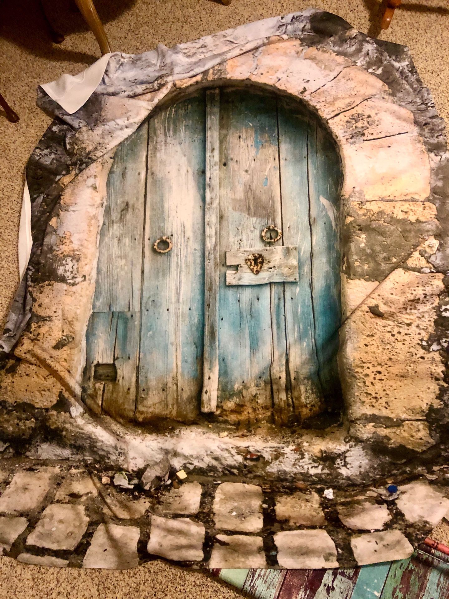 Photography Backdrop Medieval Castle Street Door