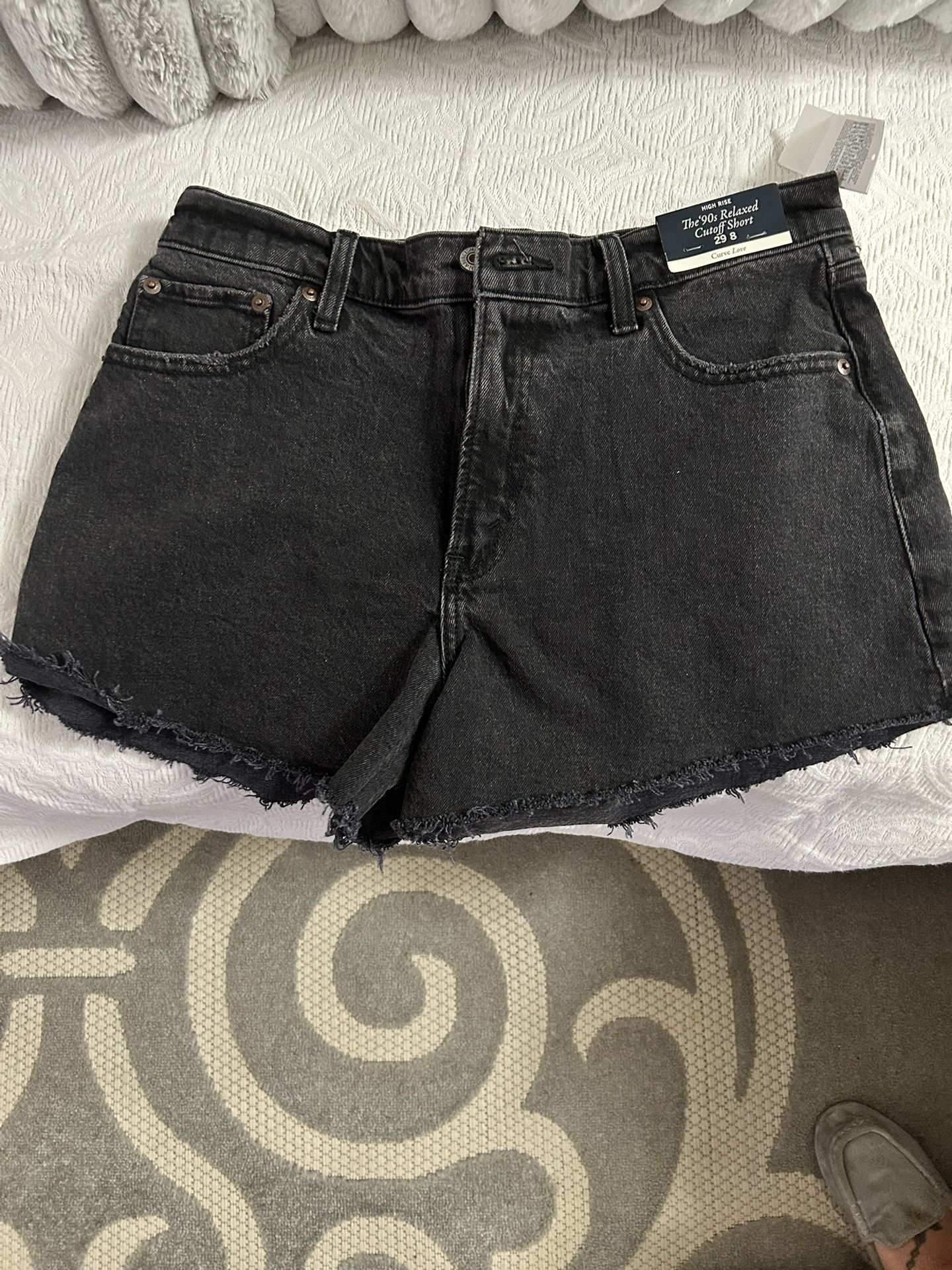 Abercrombie Black Never Worn Jean Shorts