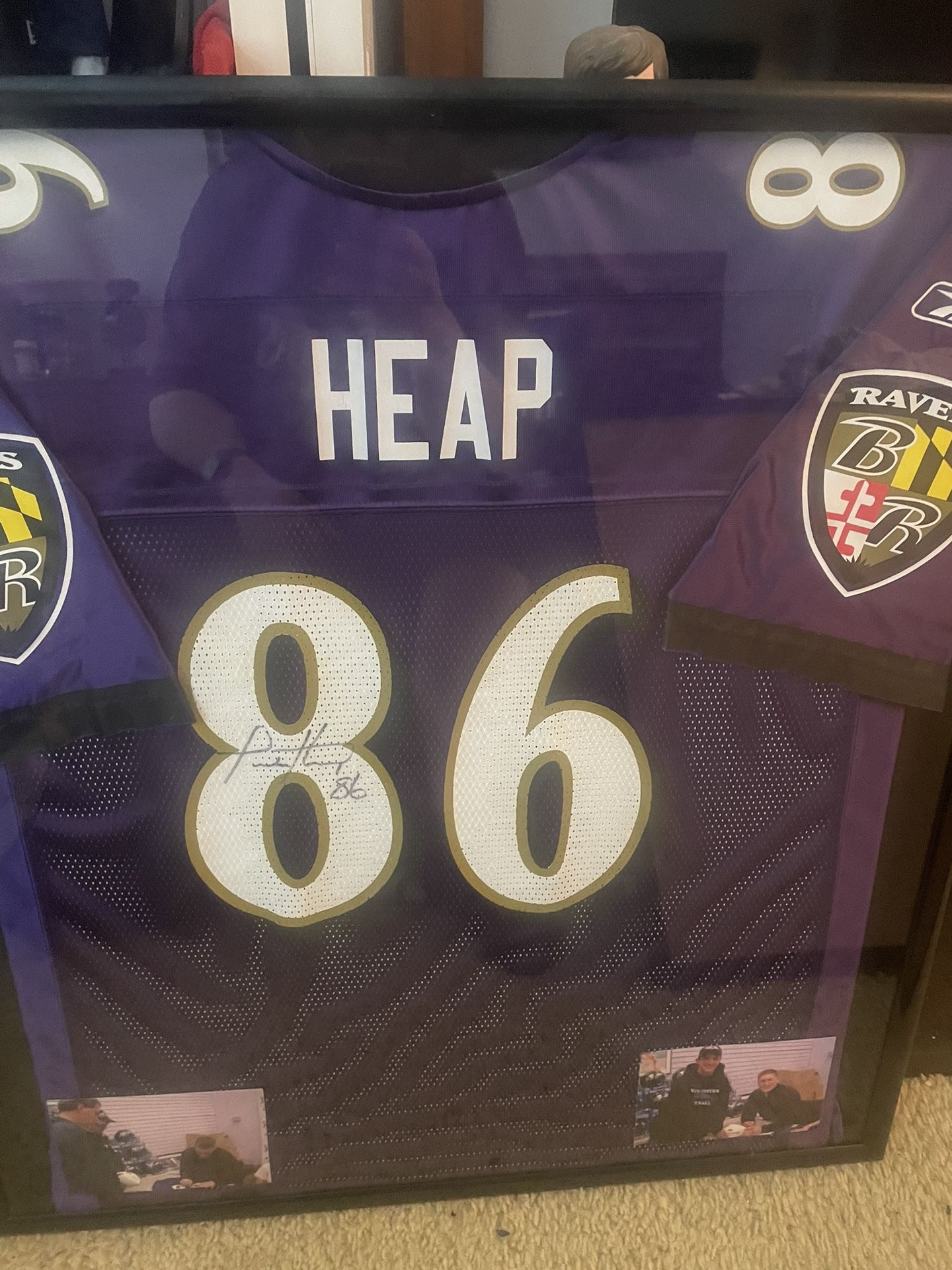 Todd Heap Autographed Framed Jersey