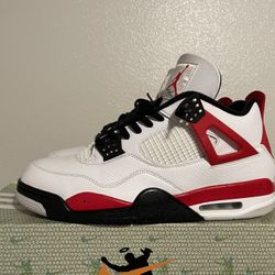 USED   Nike Air Jordan 4  red cement Mens Size 13       