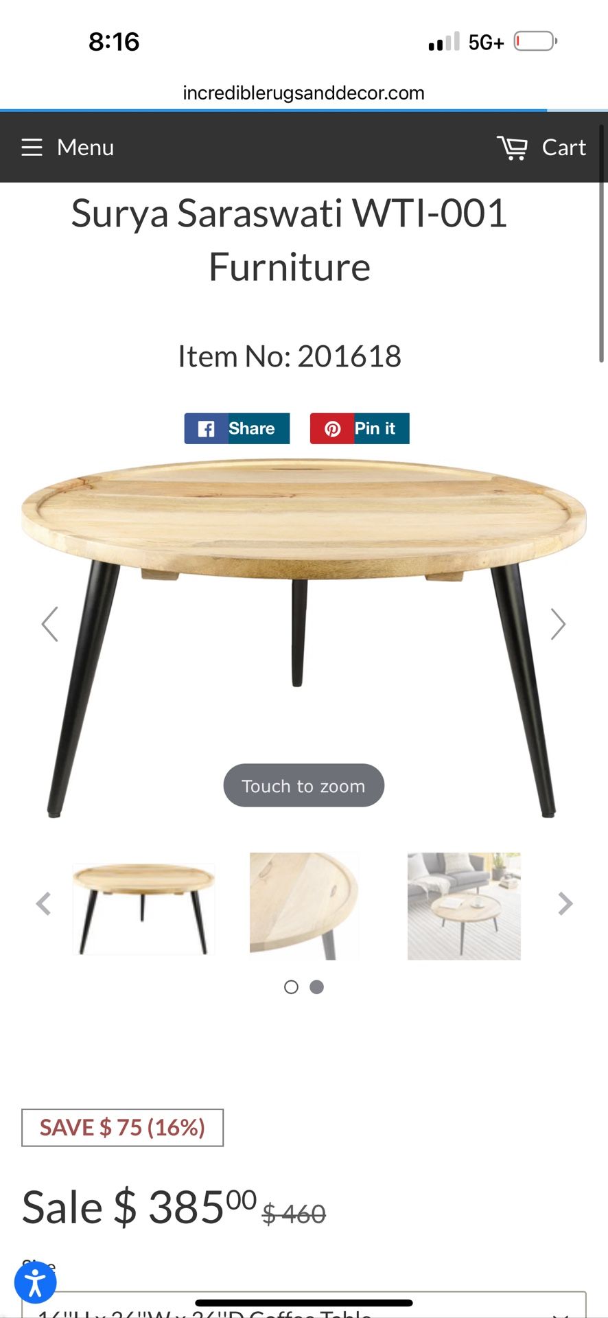 Surya Coffee Table