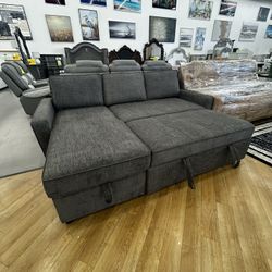 🛋️🛏️Floor Model Special: Compact & Functional Kerle 2-Piece Sectional