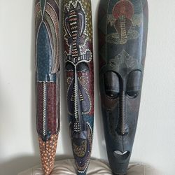 African Decorative Long Masks (3)