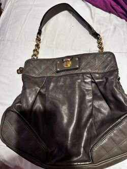Marc Jacobs Calfskin Leather Mix Quilted Hobo Bag