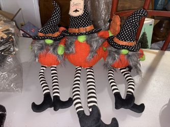 Halloween Witch Gnome Plush Decoration