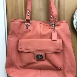 Coach Tote Bag Coral (Pink) New With Tags!