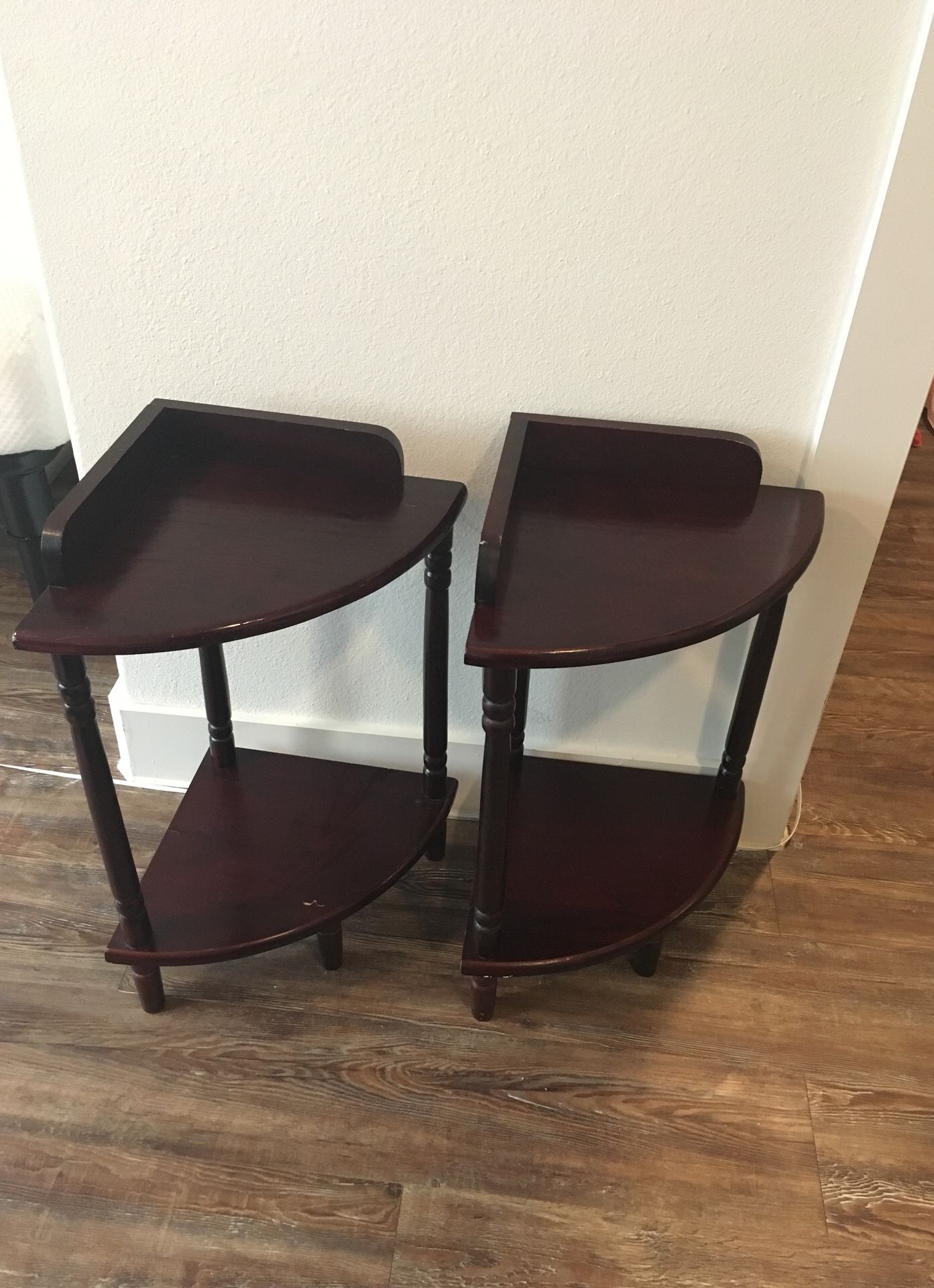 2 end table side table corner shelf small