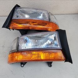 98-03 Dodge Durango 97-04 Dakota Headlights Luces Calaveras Micas Faros Focos Faroles Headlamps 