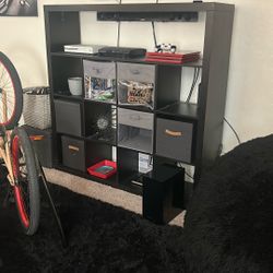 entertainment center with pockets