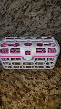 dishwasher basket for bottles, nipples, sippy cups, pacifiers, chew toys etc
