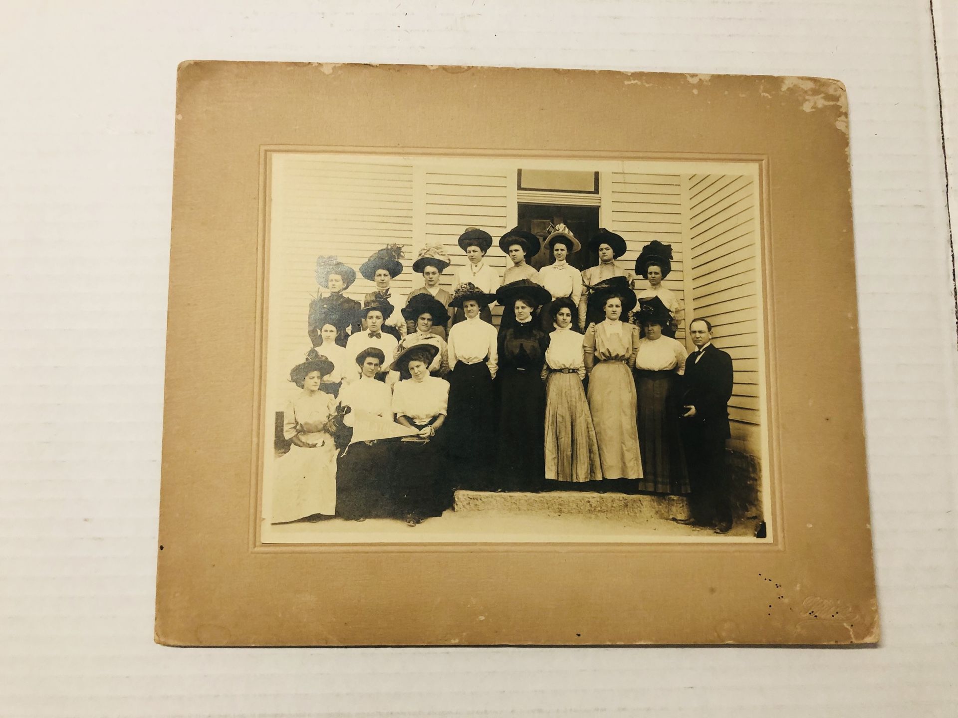 Antique 1909 Philathea Class Cabinet Photo Jacksboro, TX 8x10