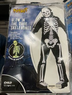 Halloween costume Glow in the dark skelebones