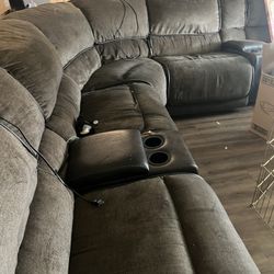 Leather Couches With Fabric That Recline 