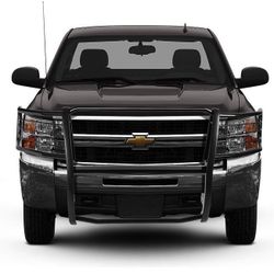 LA Zona Auto Parts 2007 to 2013 Chevrolet Silverado Tumba Burro Grille Guard black Negro para chokes  
