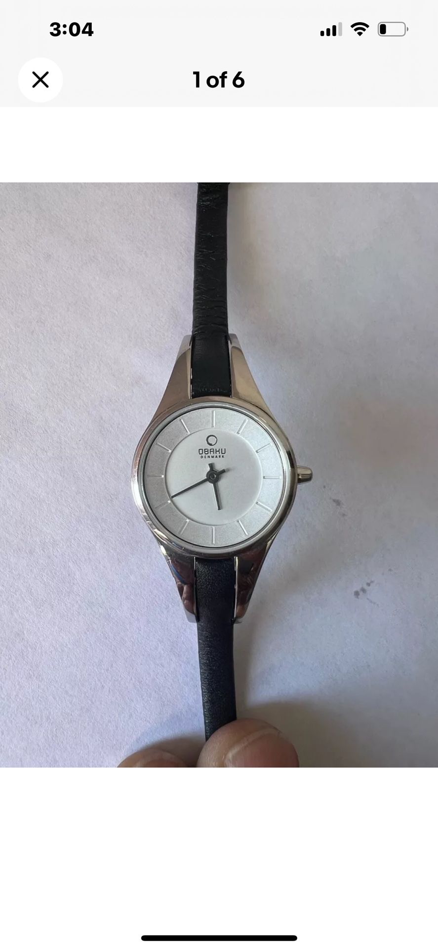 Obaku Ladies Morgan Dial White Watch - V110LCIRB Great Condition