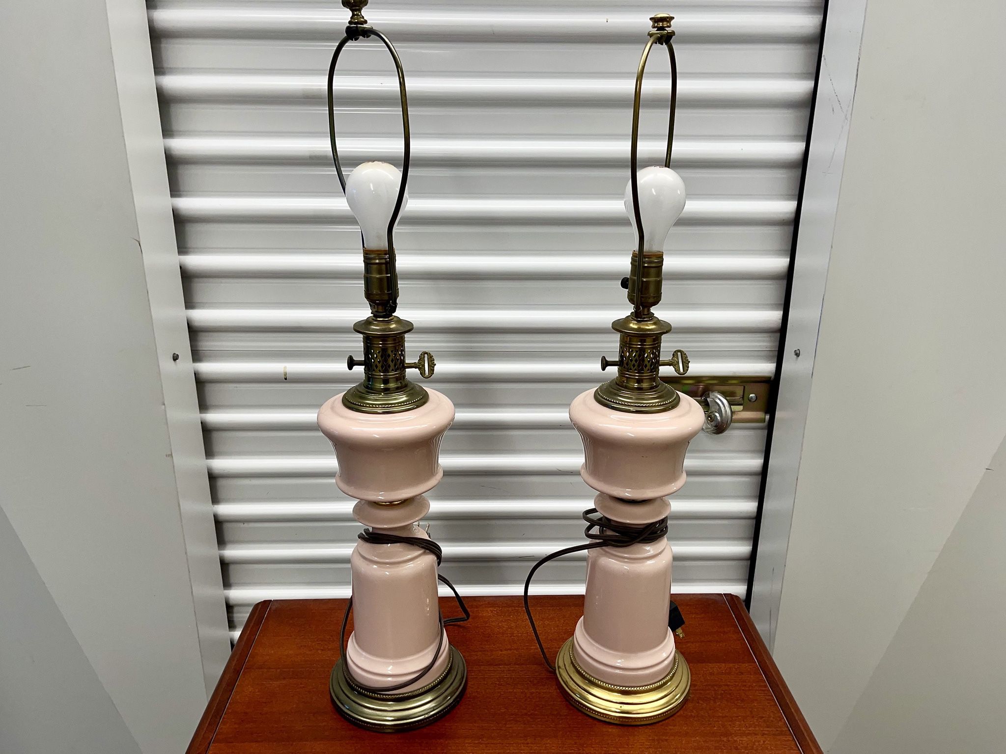 Pair of Vintage Paul Hanson Porcelain Table Lamps