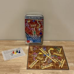 Snakes & Ladders - Classic Games - Metal Tin - 12" x 12" Game Board