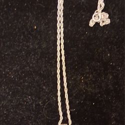 CRZY BRD designer Sterling Silver Cross And 18" Chain Vintage