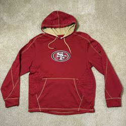 San Francisco 49ers Men’s Large NFL Apparel Red And Gold Hoodie 