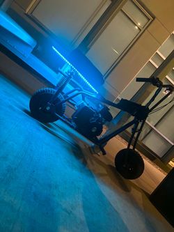 Custom Mini Bike with LED Lights