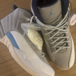 Nike Air Jordan 12 Retro - Grey/University Blue Sz 10 - 130690 007