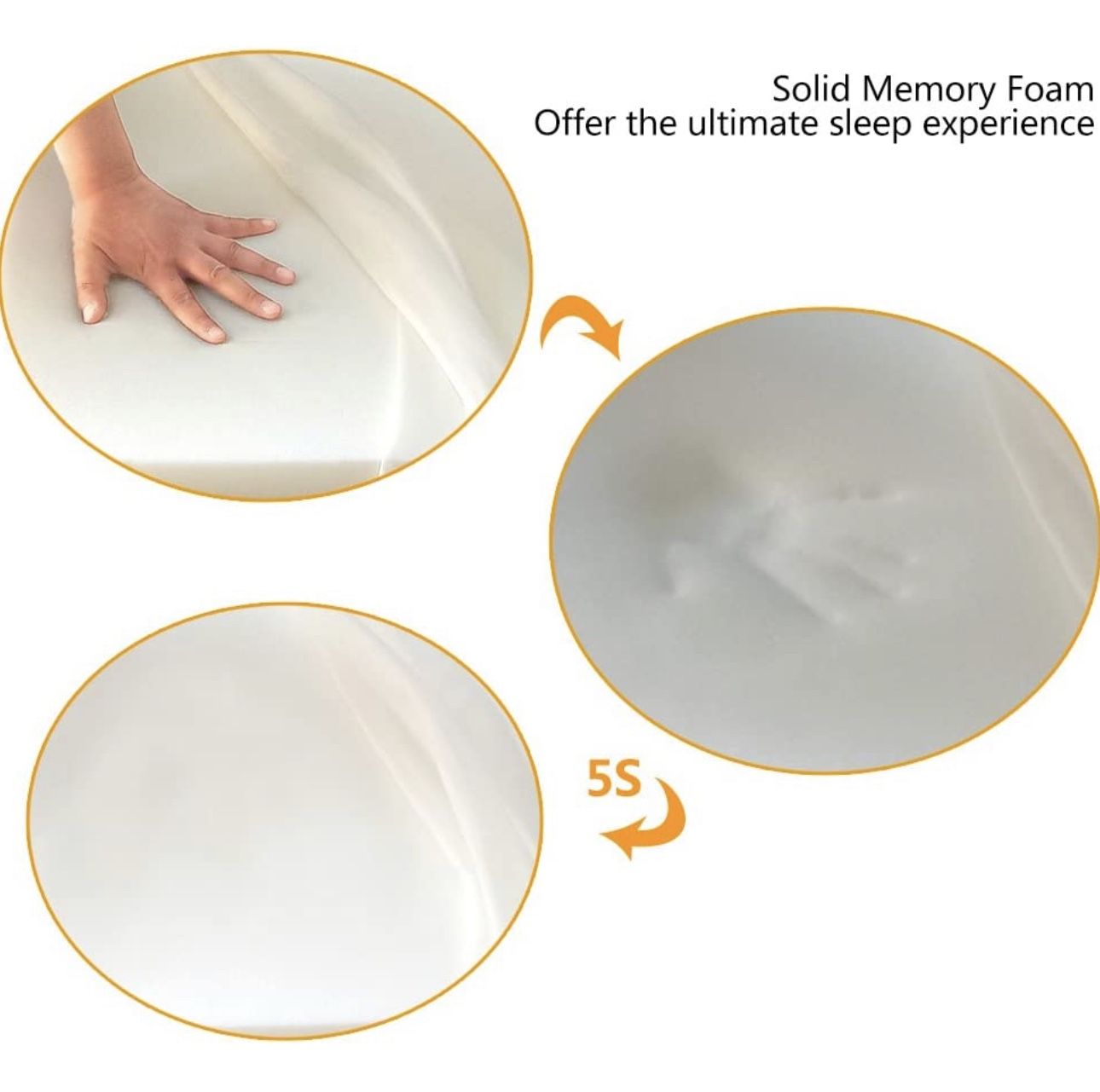 JOYELF Orthopedic Dog Bed Memory Foam Pet Bed with Removable Washable Cover and Squeaker Toy as Gift