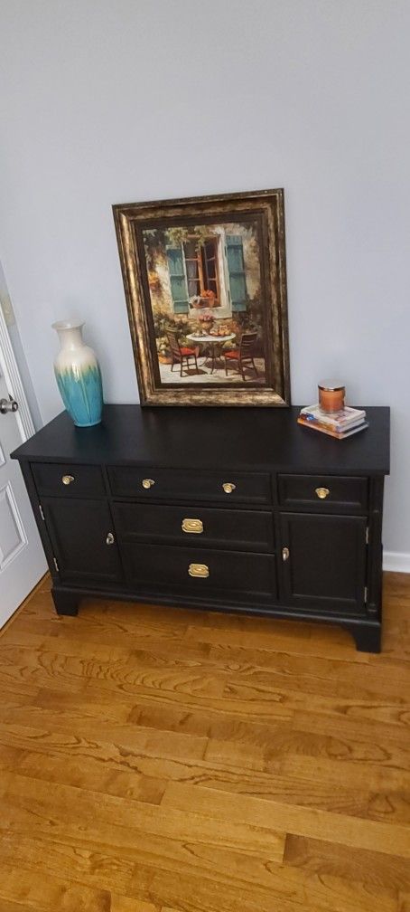 Antique refinished buffet, tv stand very beautiful strong piece